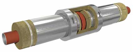 Изоляция фланцевого соединения навивными цилиндрами РОКВУЛ