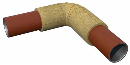 Изоляция крутоизогнутых отводов больших диаметров навивными цилиндрами РОКВУЛ